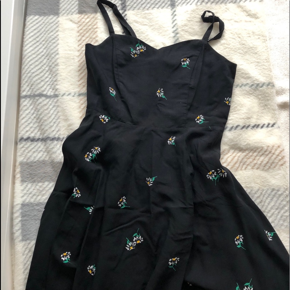 Black flowered sundress